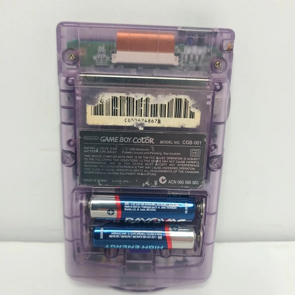 Nintendo Game Boy Color Atomic Purple Console As Is No Battery Cover Parts Only‎